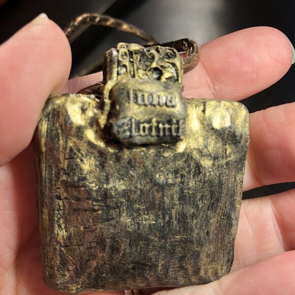 Teal Victorian Square Pendant Medieval Inspired. Artisans Made And Signed - Picture 10 of 12